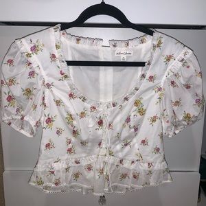 For Love & Lemons Floral Corset Top